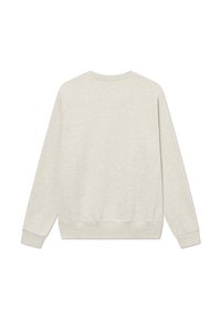 Lichtgrijze, lange mouwen sweatshirt met een ronde hals, ribbelmanchetten en zoom. Gemaakt van een zachte, gladde stof in een effen kleur.
