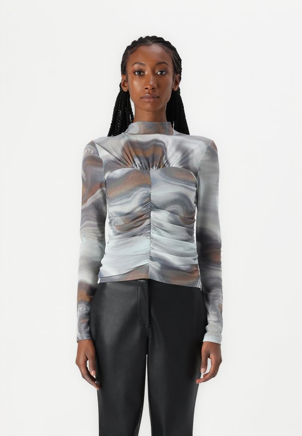NMJUDITH FUNNEL  - Long sleeved top - ghost gray