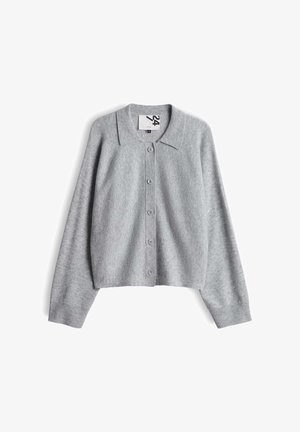 OPUS, RELAXED FIT BATWING SLEEVES - Strickjacke - hazy fog melange