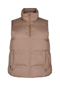 KURZE STEPP MIT HOHEM KRAGEN - Vest - pine bark