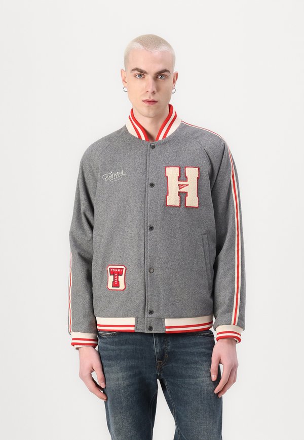 VARSITY - Bomber Jacket - sharkskin