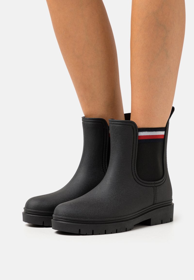 tommy hilfiger blue rain boots