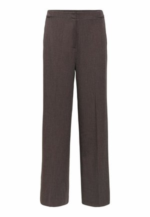 Object, OBJKAMMY MW WIDE PANTS NOOS - Pantalon classique - seal brown