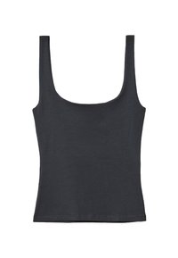 WITH A SQUARE-CUT NECKLINE - Débardeur - dark grey