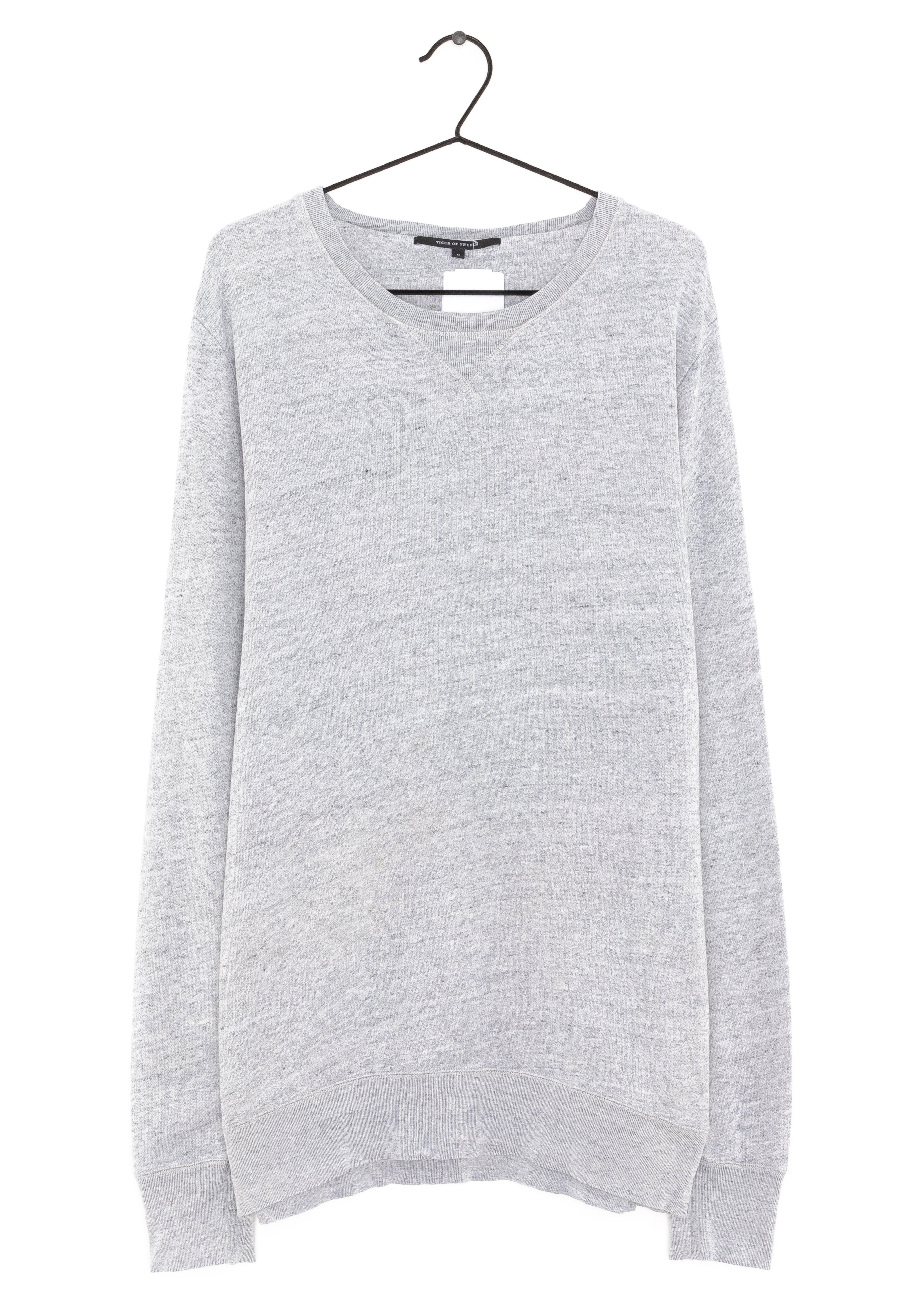 grey ruffle hem jumper