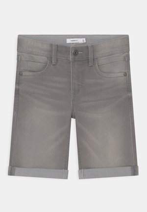 NKMSOFUS LONG - Denim shorts - medium grey denim