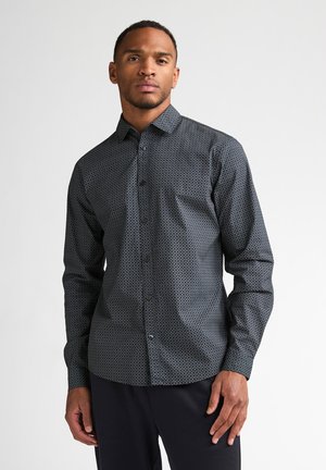 Petrol Industries, SLIM MICRO-PATTERN SHIRT STEELWORKS - Camicia - royal navy