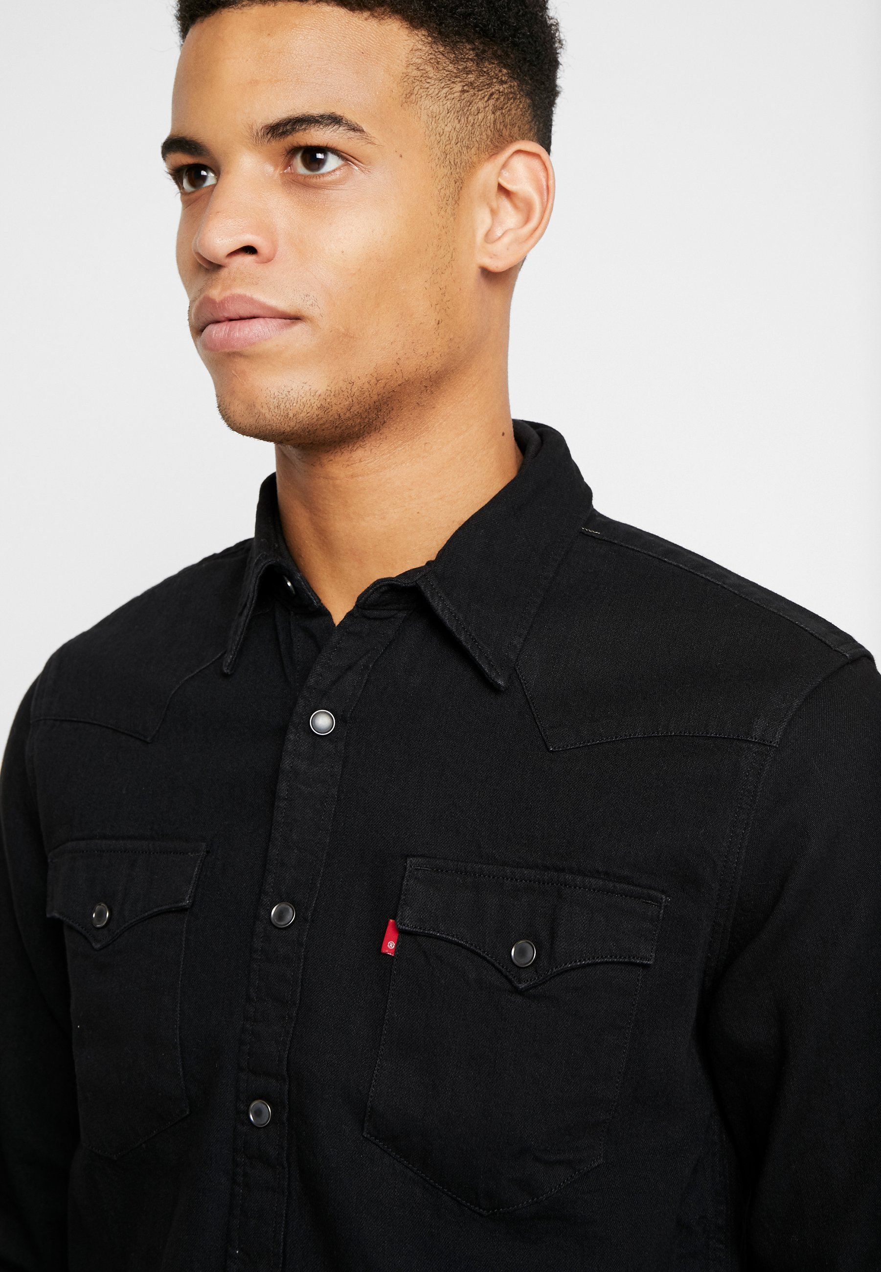 Levi's® BARSTOW WESTERN Skjorte marble black denim rinse Levi's® BARSTOW WESTERN Skjorte marble black denim rinse