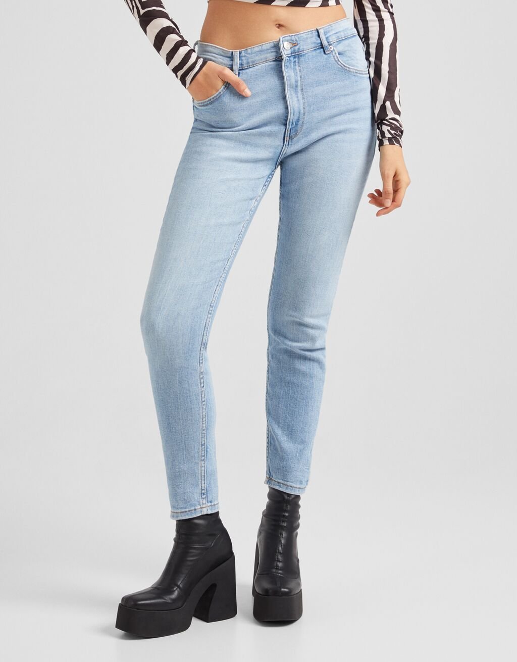 Bershka Jeans Skinny Fit - blue denim - Zalando.de