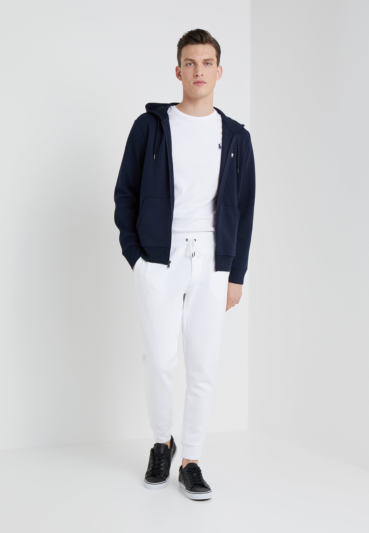 ralph lauren zip up moletom com capuz navy