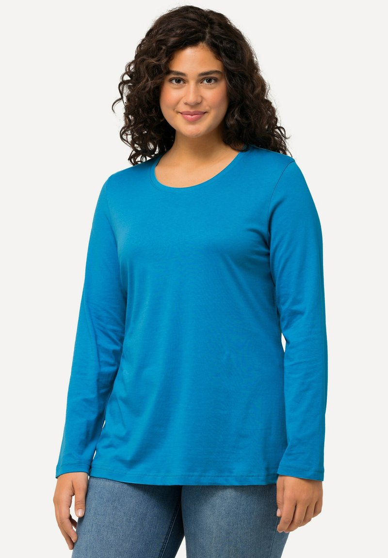 Ulla Popken COL ROND - Langarmshirt - light blue