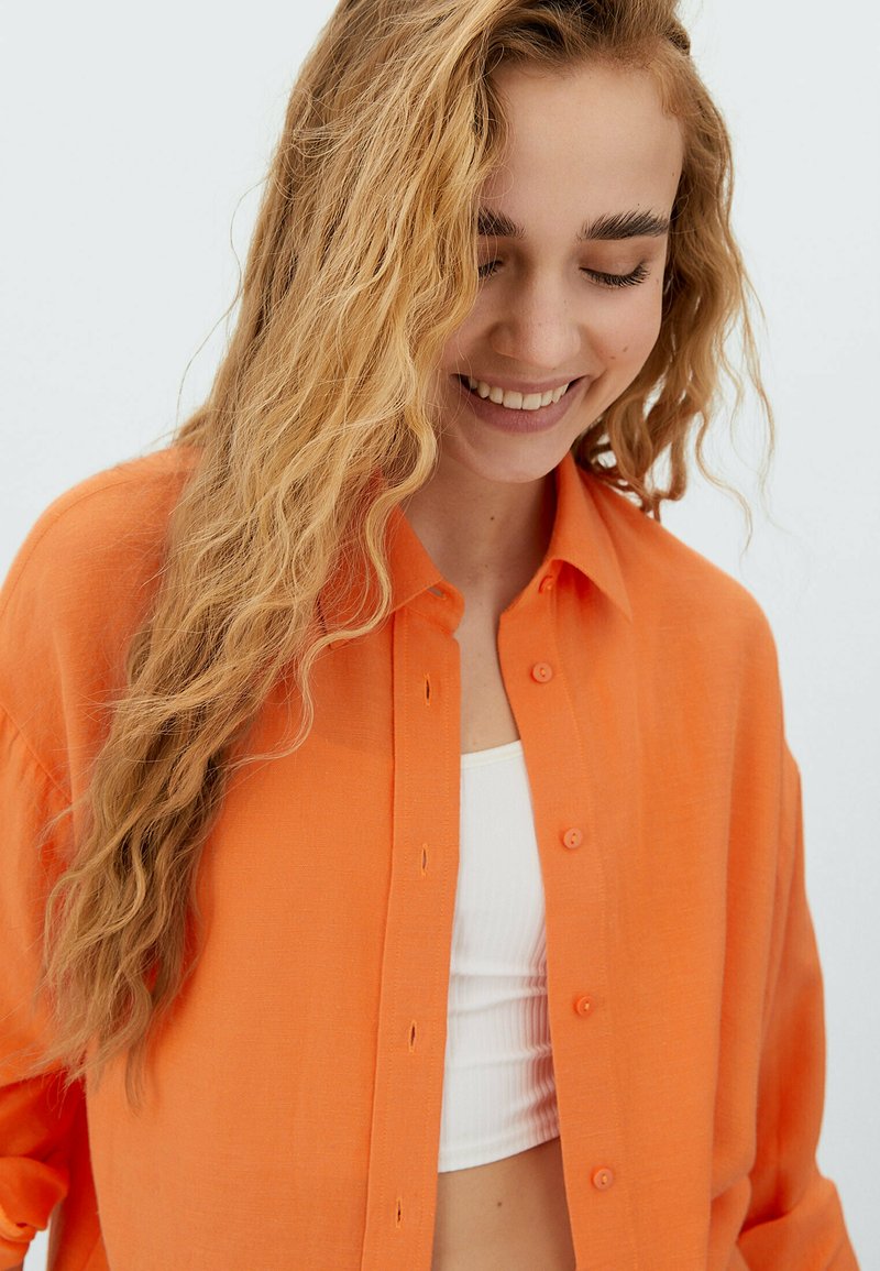 Damen Hemdblusen | Stradivarius DAILY Hemdbluse orange - CI59740 Damen Hemdblusen | Stradivarius DAILY Hemdbluse orange - CI59740