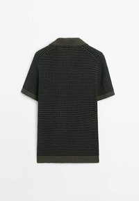 Massimo Dutti Polo - mottled dark green
