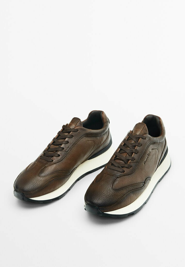 Massimo Dutti PREMIUM BRUSHED - Sneakers laag - brown/bruin - Zalando.be
