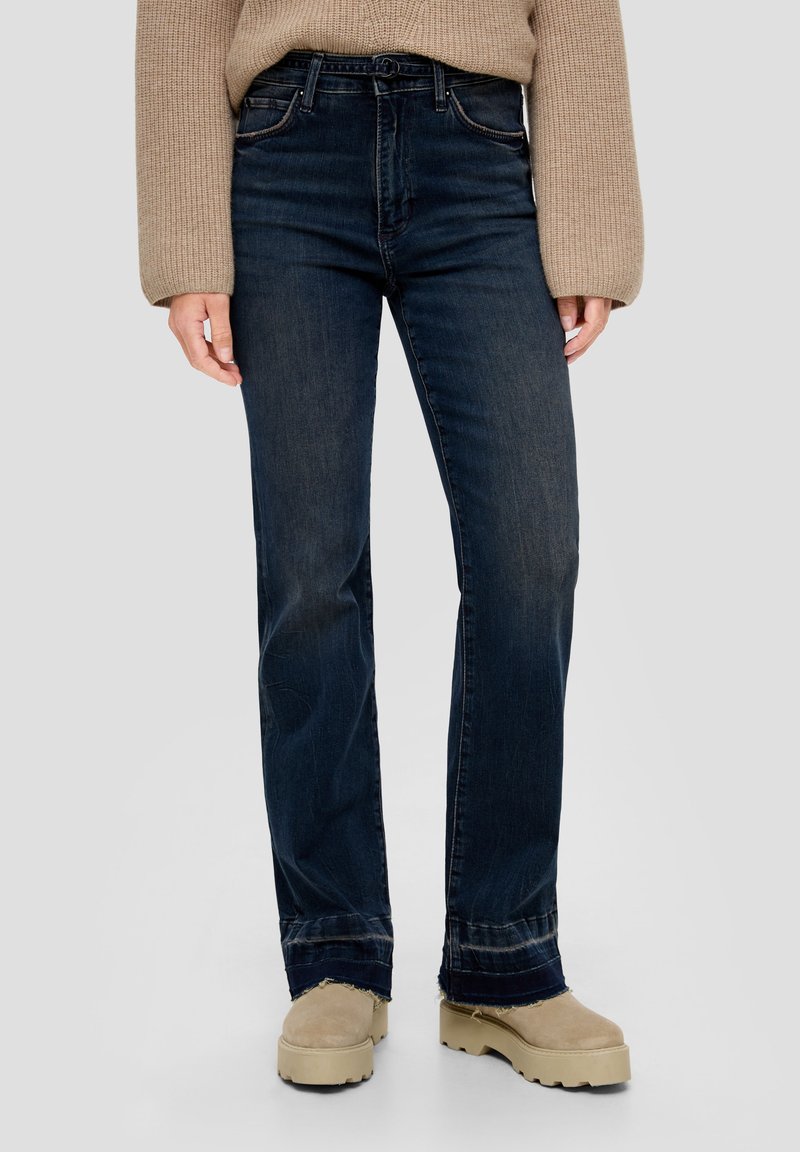s.Oliver REGULAR FIT - Flared-farkut - blau