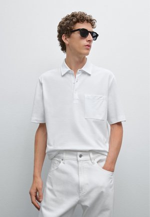 Massimo Dutti SHORT SLEEVE - Polo - white