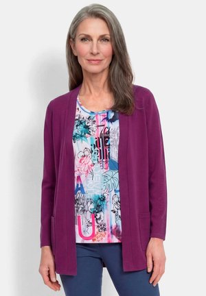 GOLDNER, STRICKJACKE PETITE VERSCHLUSSLOSER CARDIGAN AUS COTTAMIRA - Vest - berry