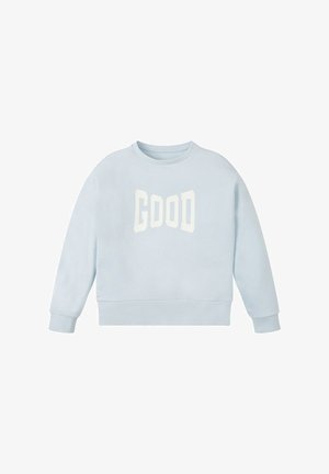 MIT TEXTPRINT - Sudadera - light metal blue