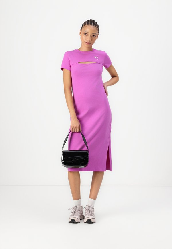 WARDROBE MIDI CUT OUT DRESS - Jersey dress - wild berry3