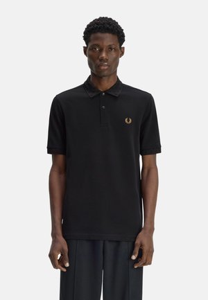 Fred Perry, JACQUARD TRIM POLO SHIRT - Polo - black