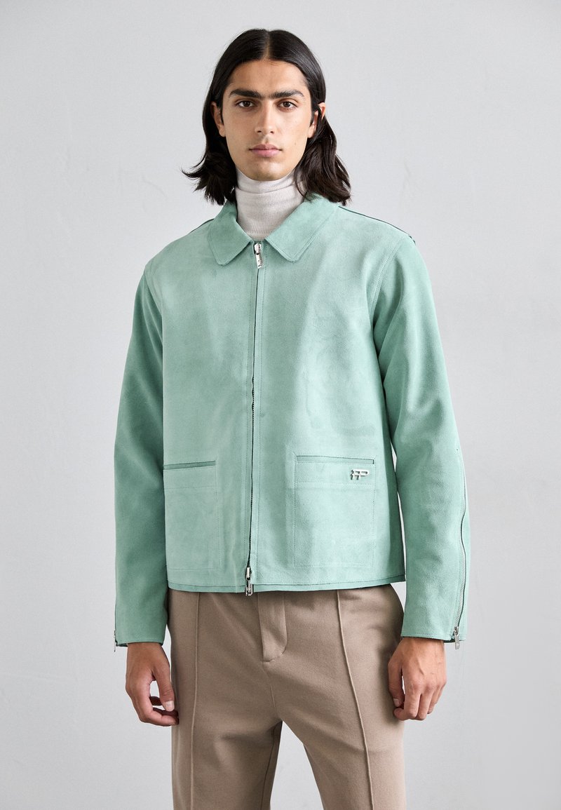 Filling Pieces JACKET - Giacca di pelle - green