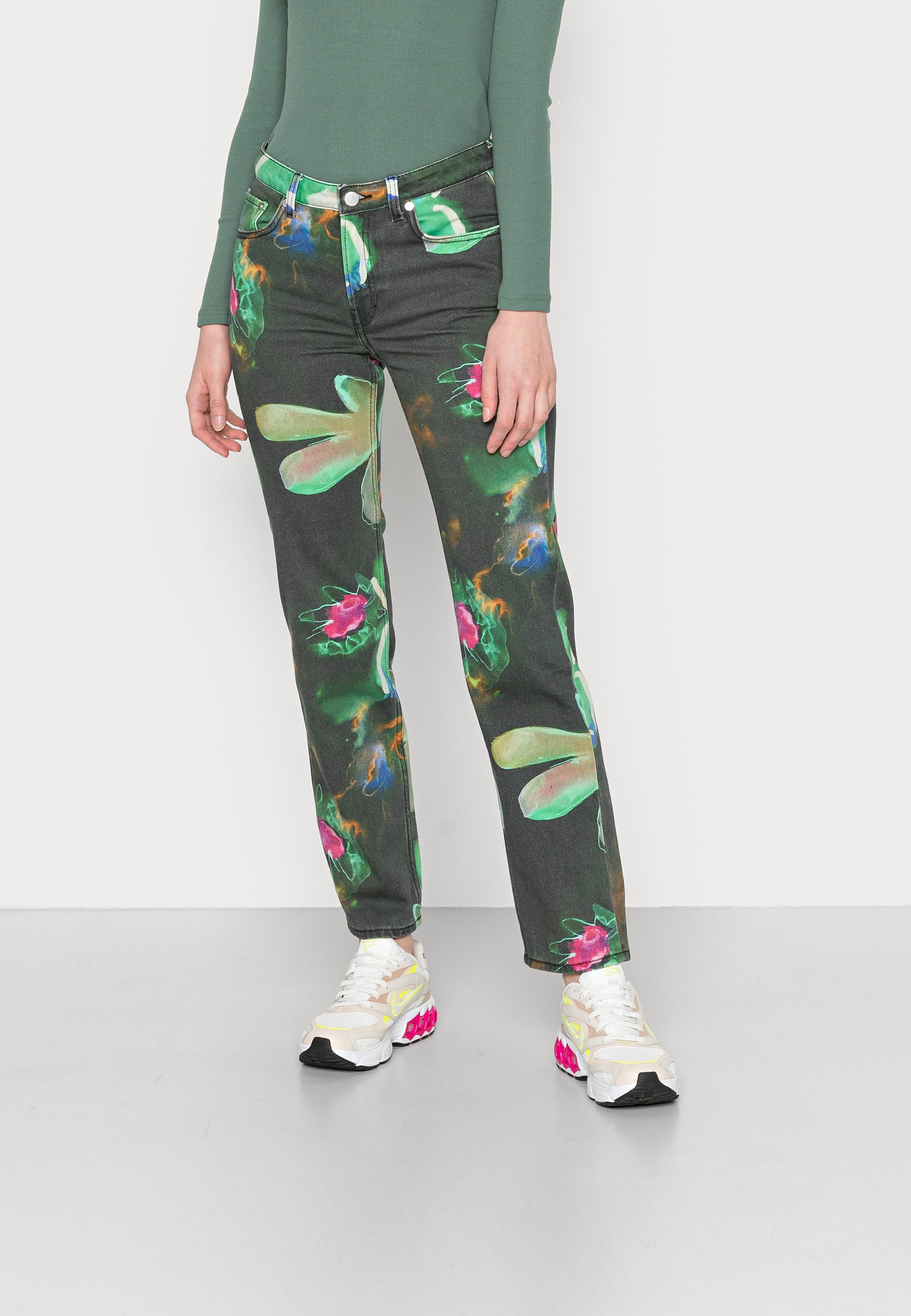 Weekday PIN GREEN BLOOM - Straight leg 