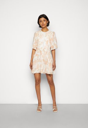 JADE SLEEVE SKATER MINI - Day dress - gold athena