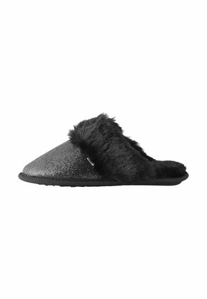 REGULAR FIT - GLITTER - Tohvelit - black