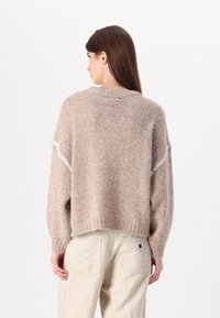 JDY JDYZOEY LIFE  ON STITCH - Strikkegenser - chateau gray