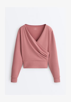 WRAP BRUSHED - Bluză de molton - pink