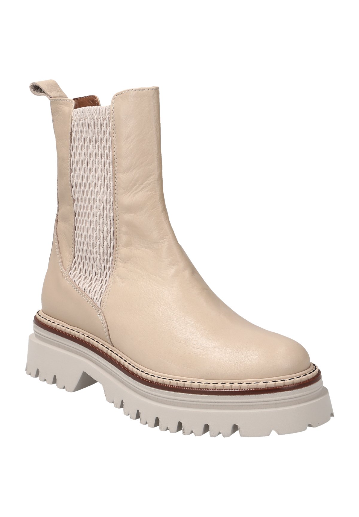 Maripé DESIDERIA - Enkellaarsjes met plateauzool - beige - Zalando.nl