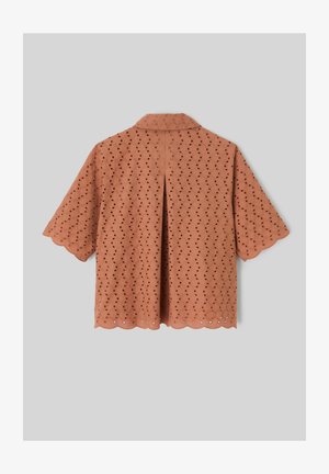 BZB, EN BRODERIE ANGLAISE - Chemisier - camel