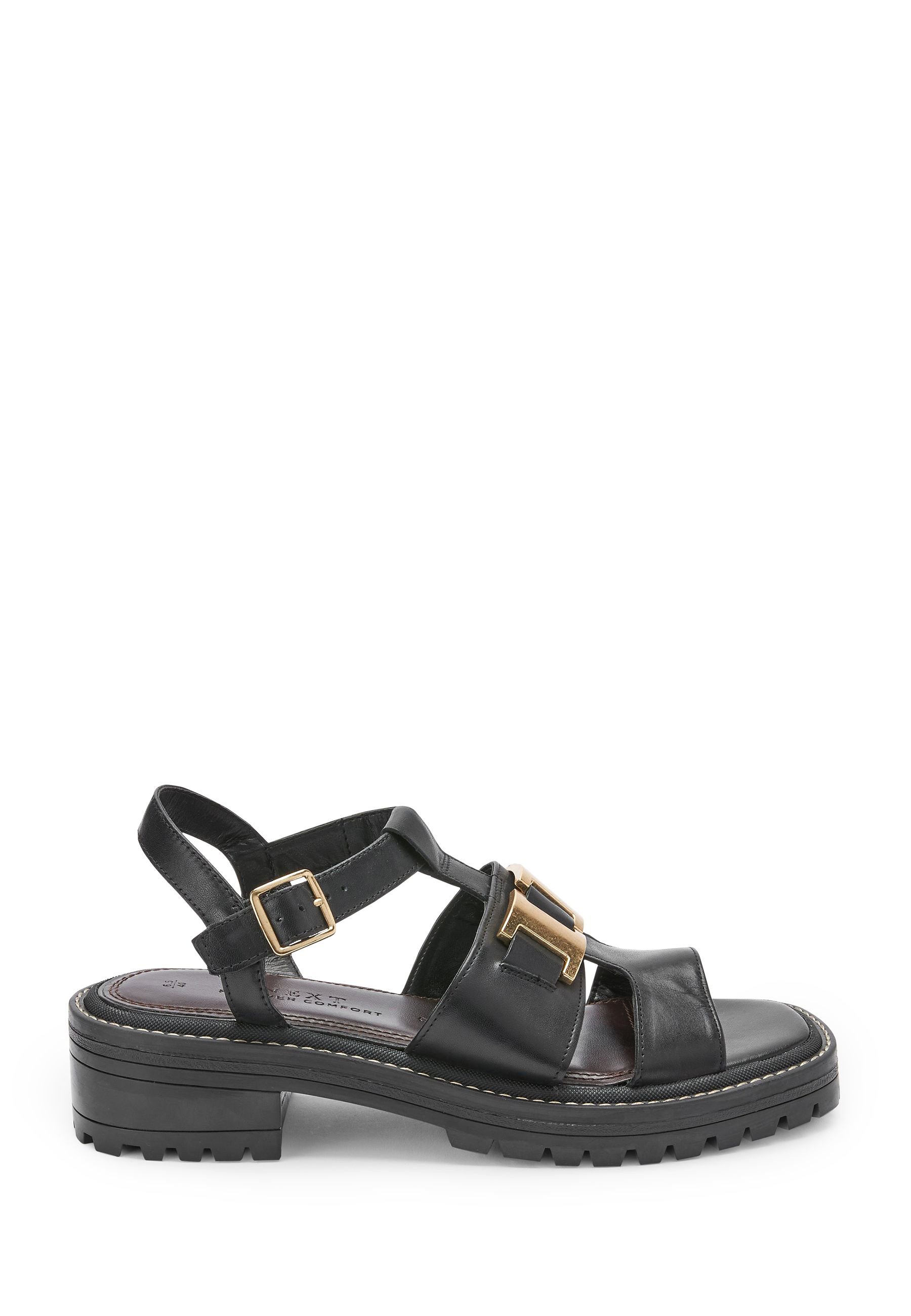 Next CHUNKY SQUARE TOE - Sandalen met plateauzool - black/zwart - Zalando.nl