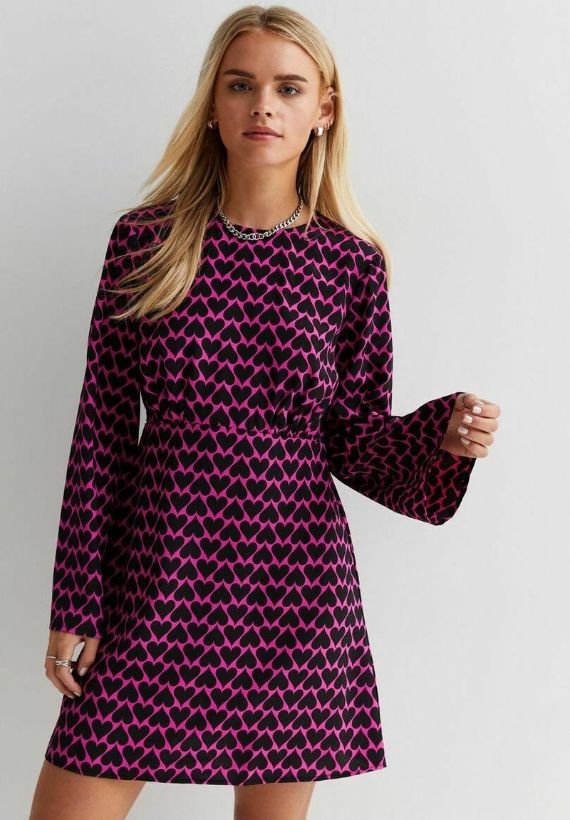 New Look Petite Jurk gemêleerd donkerroze New Look Petite Jurk gemêleerd donkerroze