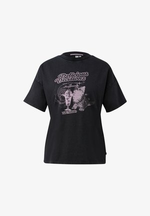 QS, T-shirt print - schwarz