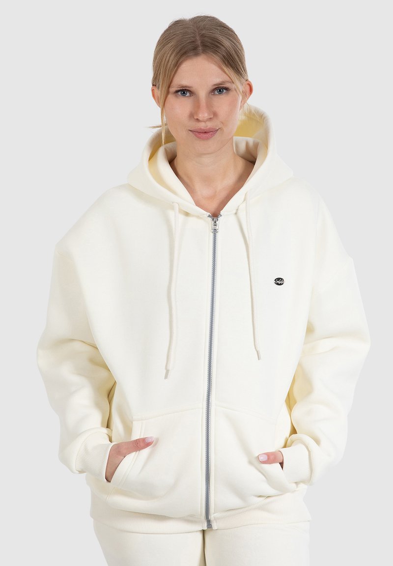 Smilodox EDA FULL ZIP HOODIE - Sudadera con cremallera - creme