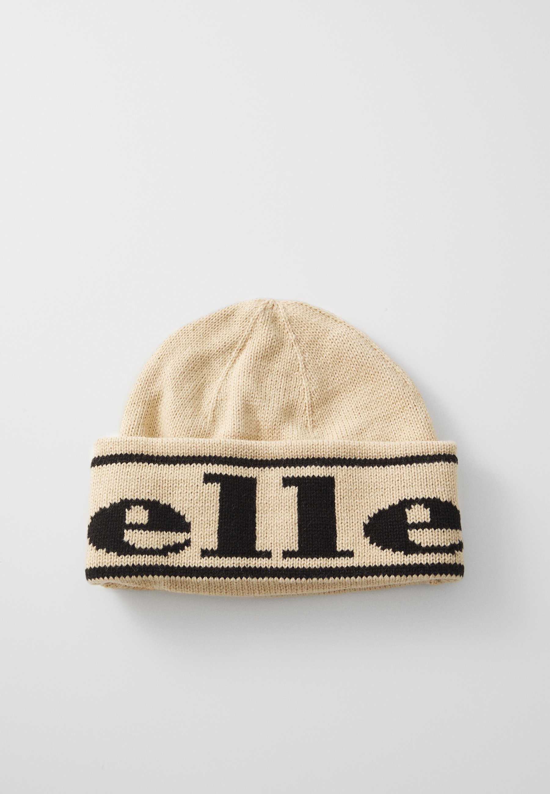 Ellesse Cream Knit Cap Beanie 100% Wool Men main image 3