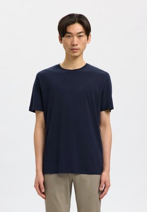 Selected, SLMASPEN ONECK TEE - T-Shirt basic - navy