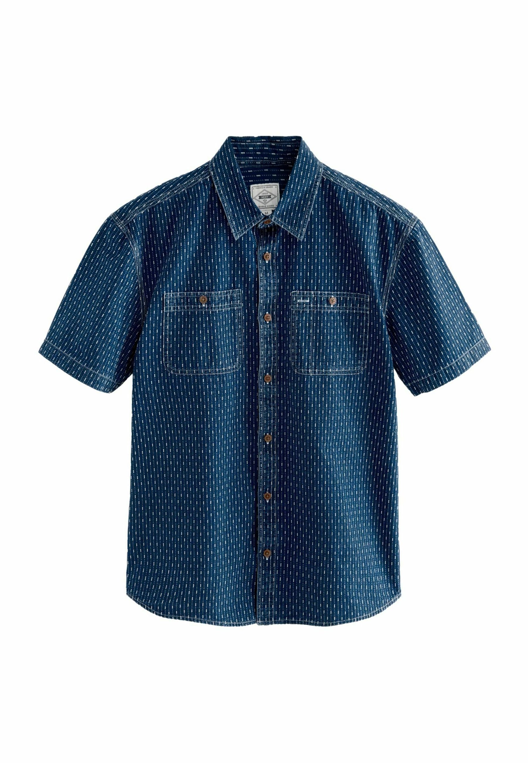 Next REGULAR FIT SHORT SLEEVE Camisa indigo blue/azul
