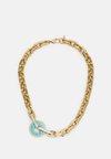 Grandinėlė - yellow gold-coloured/turquoise