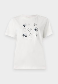 CREW NECK - T-shirt imprimé - soft clear white