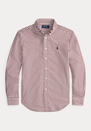 STRIPED COTTON POPLIN SHIRT - Košeľa - classic wine/white