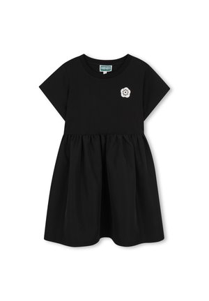 DECOUPE A LA TAILLE - Vestito di maglina - black