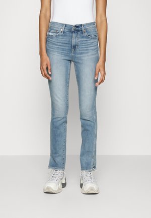 VINTAGE SLIM SPLIT HEM - Slimfit džínsy - light wash