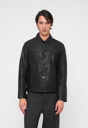 AllSaints NANTES - Ādas jaka - black