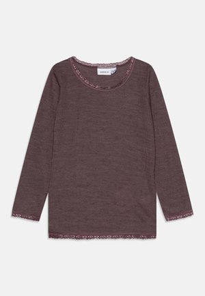 NMFWANG WOOL NEEDLE  TOP - Μπλούζα με μακριά μανίκια - sparrow