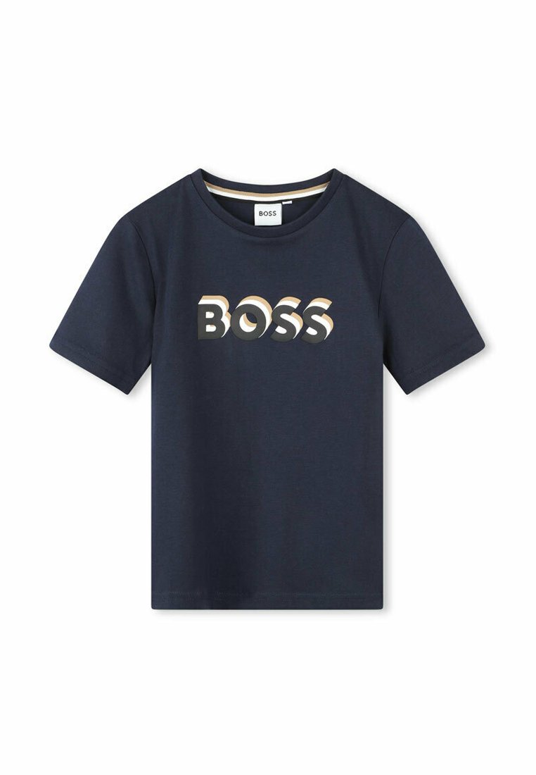 Boss T-shirt print donkerblauw