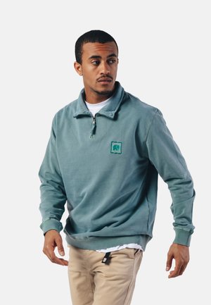 SAUCE LOOPBACK PIGMENT HALF ZIP  - Sweatshirt - green