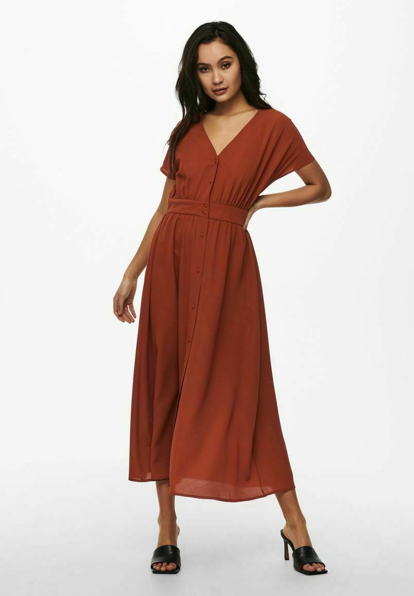 ONLY Jurk - burnt henna/okergeel - Zalando.nl