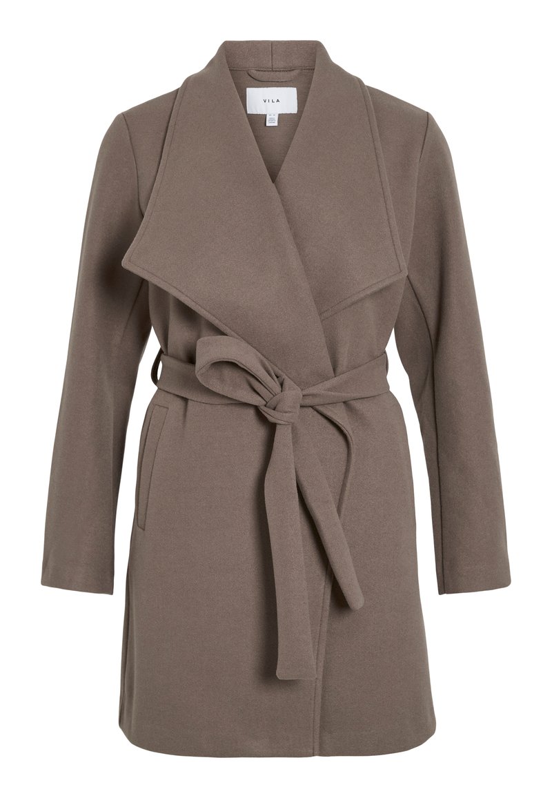 Vila Halflange jas bruin
